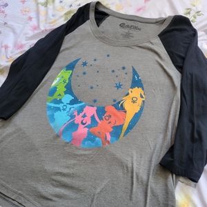 Torrid Grey Sailor Moon Raglan T-Shirt 2X